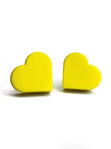 yellow color heart shaped roller skate toe stop on a white background