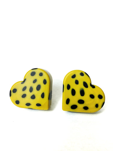heart shaped roller skate toe stop in a tan and black cheetah pattern on a white background 