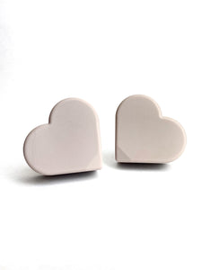gray(thunder) color heart shaped roller skate toe stop on a white background